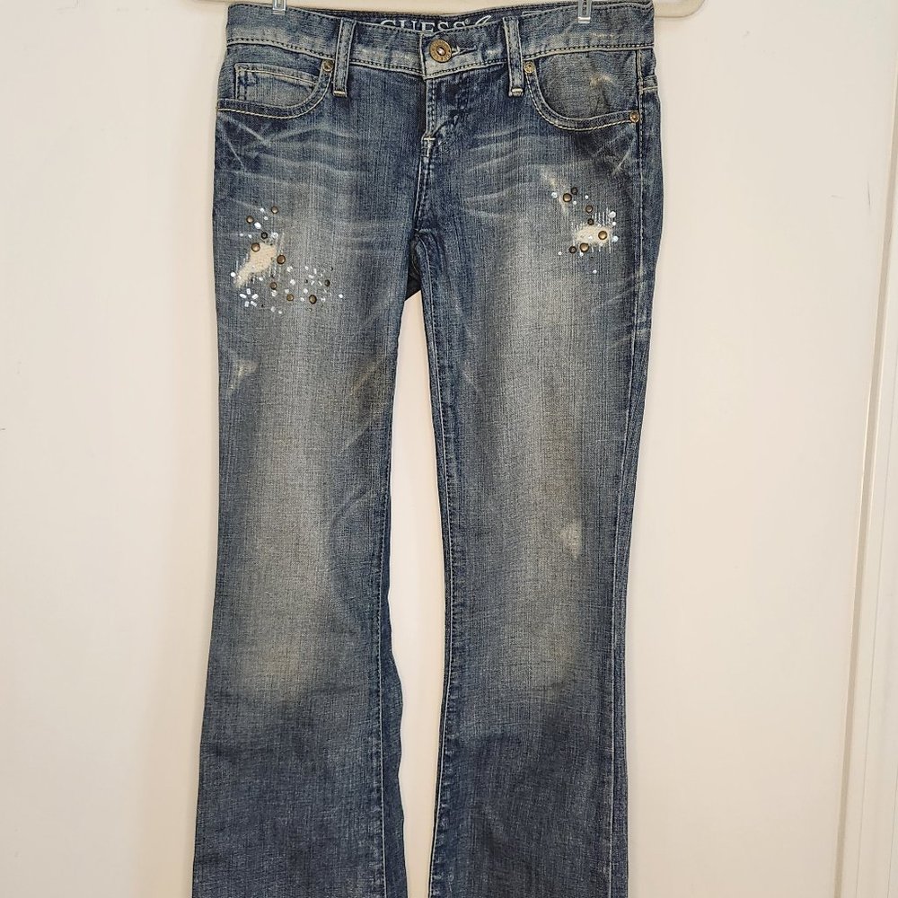 GUESS Embellished Foxy Flare Jeans - Size 23 - NWOT